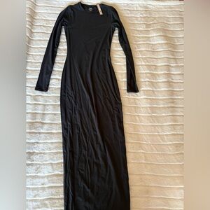 SKIMS Fits Everybody Crew Neck Long Sleeve Dress